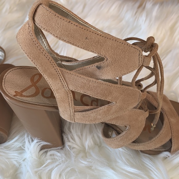 ***S0LD ON MERC. SAM EDELMAN YARDLEY LACE UP HEELS 8.5 Suede - Picture 7 of 16